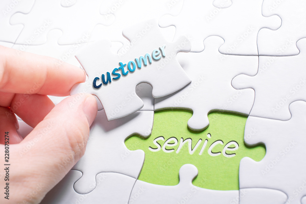 The Words Customer And Service In Missing Piece Jigsaw Puzzle The Words Customer And Service In Missing Piece Jigsaw Puzzle