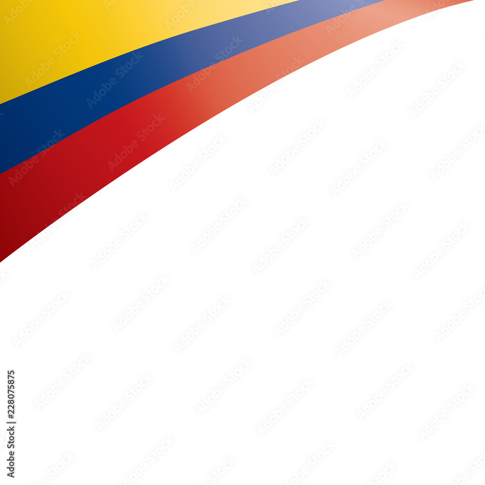 Colombia flag, vector illustration on a white background Colombia flag, vector illustration on a white background