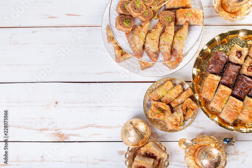 traditional dessert baklava,well known in middle east and delicious