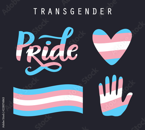 Transgender pride symbols. LGBT rights concept