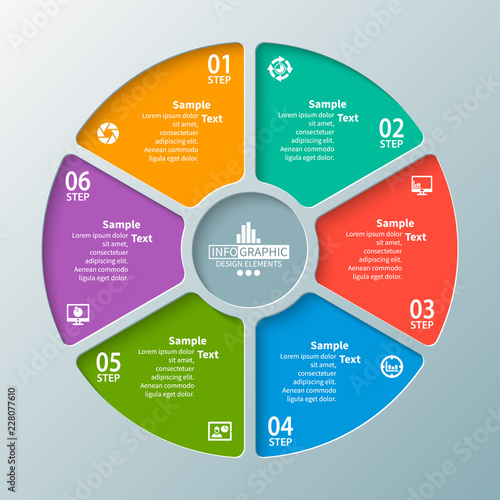 Abstract 3D Paper Infographics. Business template .Vector illustration
