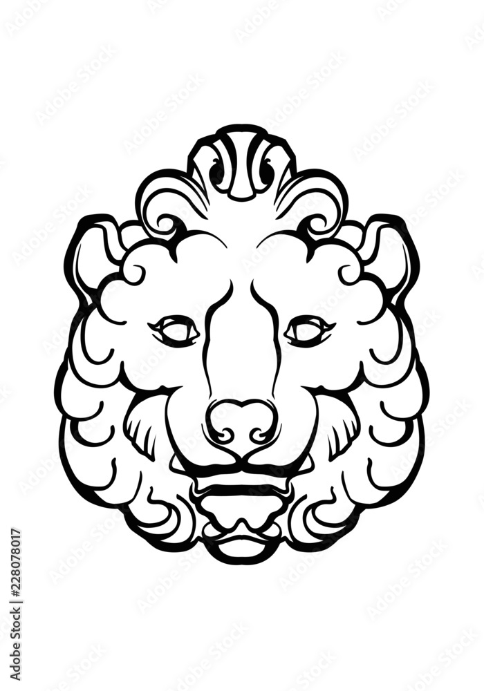 gothic lion head. vector image for logo or illustration Stock Vector ...