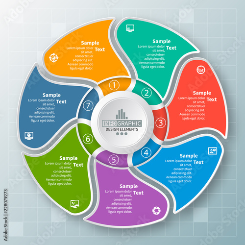 Abstract 3D Paper Infographics. Business template .Vector illustration