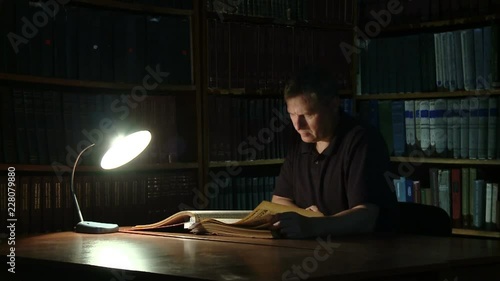 Investigator is studying old archive files. Investigate a crime. Study history