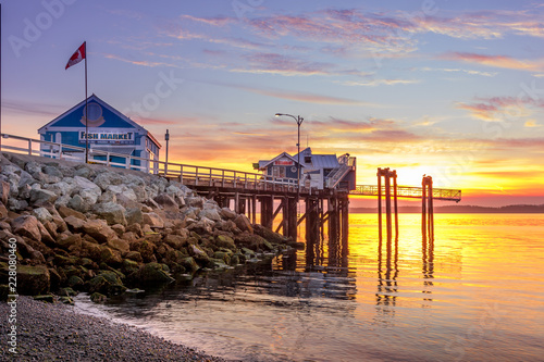 Sidney BC Vancouver Island sunrise Pier