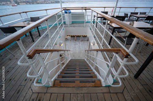 Canvastavla Stairs to lower Deck