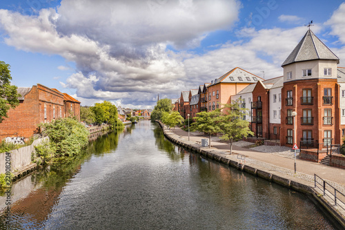 River Wensum at Norwich, Norfolk, England photo