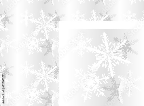 Seamless snowflakes monochrome pattern