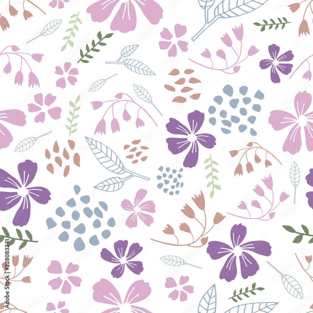 Vector White Dancing flowers Background Pattern Design. Perfect for fabric, wallpaper, stationery and scrapbooking projects Vector White Dancing flowers Background Pattern Design. Perfect for fabric, wallpaper, stationery and scrapbooking projects