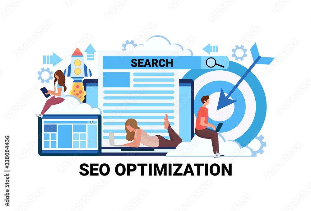 Business people using gadget SEO search engine Business people using gadget SEO search engine