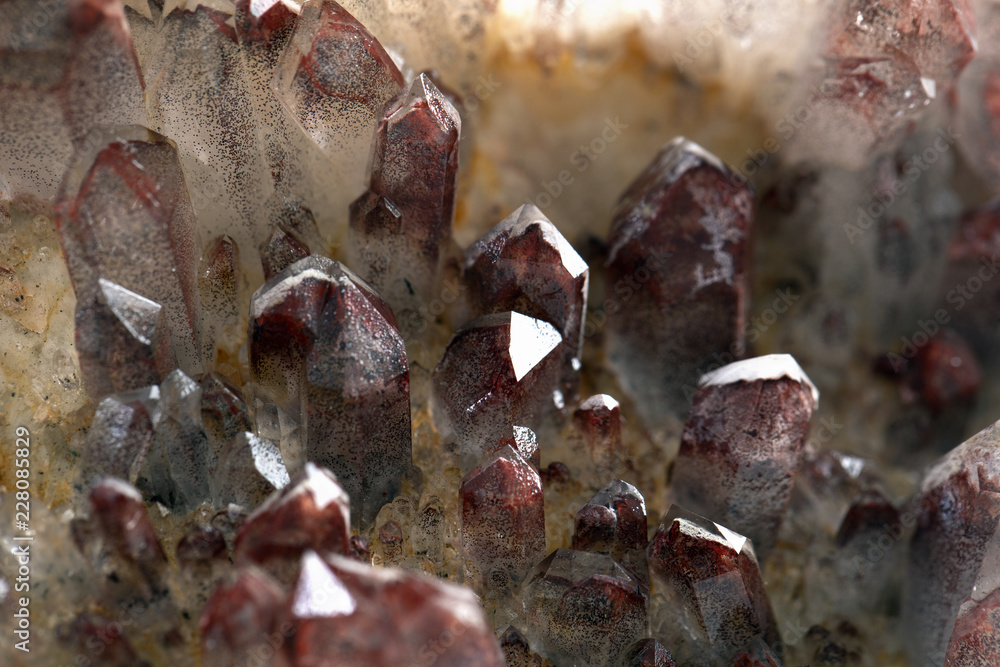 Red quartz, the Beautiful mineral specimen quartz crystal Red quartz, the Beautiful mineral specimen quartz crystal