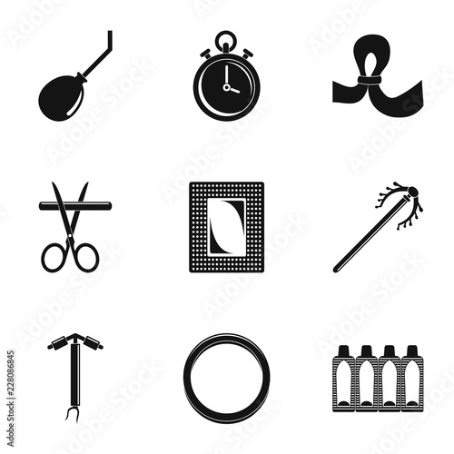 Type contraception icon set. Simple set of 9 type contraception vector icons for web design on white background