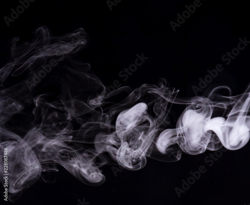 cigarette smoke isolated vapor realistic mist on black background