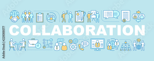 Collaboration word concepts banner
