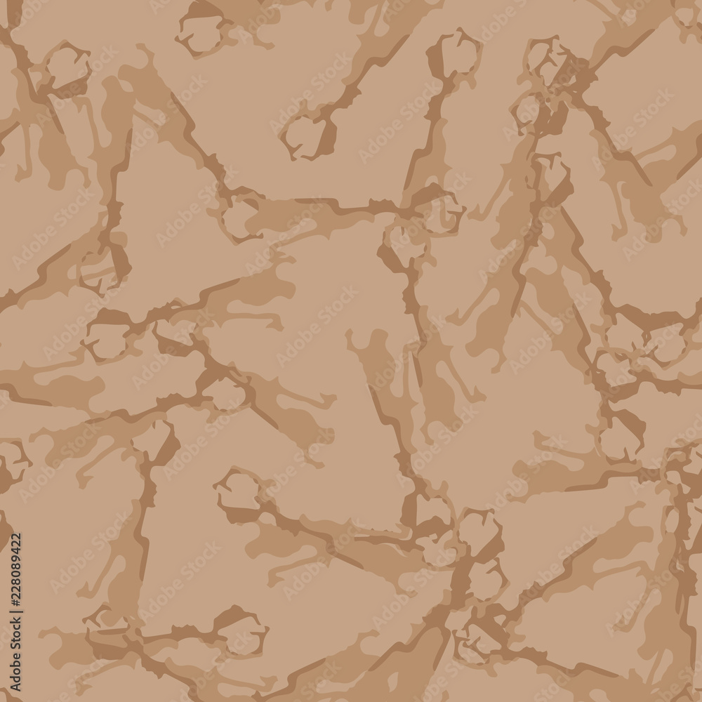 UFO military camouflage seamless pattern in different shades of beige and brown colors UFO military camouflage seamless pattern in different shades of beige and brown colors