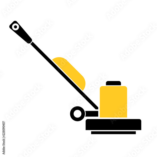 Floor Sander glyph icon. Clipart image isolated on white background