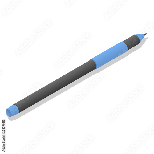 Write pen icon set. Isometric set of write pen vector icons for web design isolated on white background