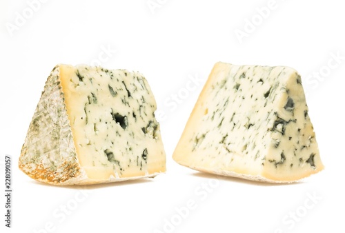Two Pieces of Mountain Gorgonzola Cheese