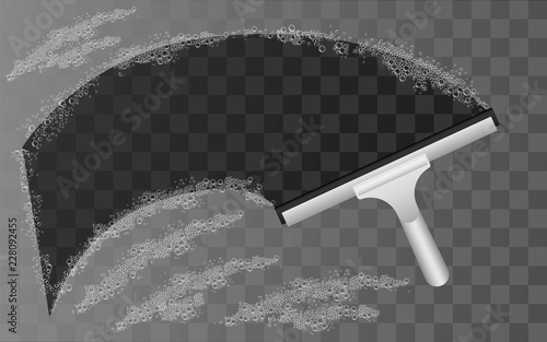 Wash glass foam concept background. Realistic illustration of wash glass foam vector concept background for web design