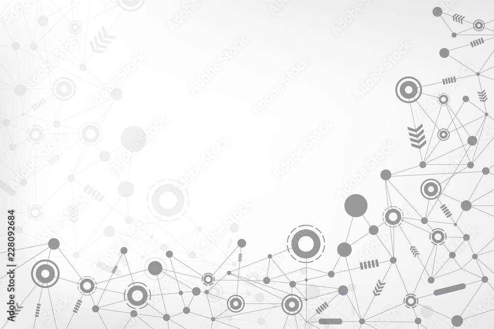 Abstract technology background with geometric polygonal line and connection dot. Modern concept. Template used for business, science, medical, digital. Vector illustration, Space for text Abstract technology background with geometric polygonal line and connection dot. Modern concept. Template used for business, science, medical, digital. Vector illustration, Space for text