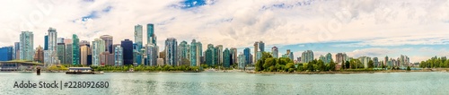 Panoramic view at the Vancouver Downtown from Stanley Park - Canada
