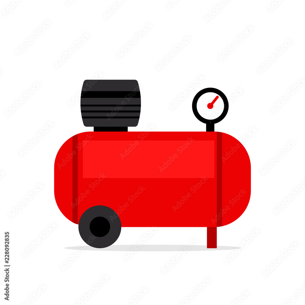 Air compressor icon. Clipart image isolated on white background Stock