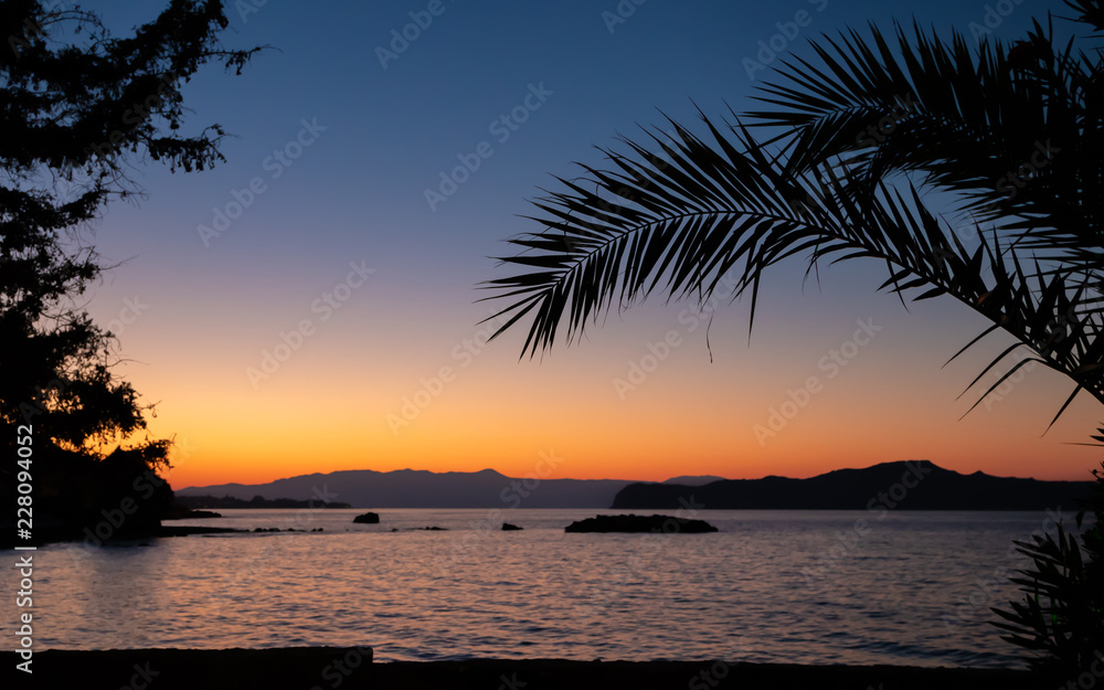 Mediterranean sea sunset