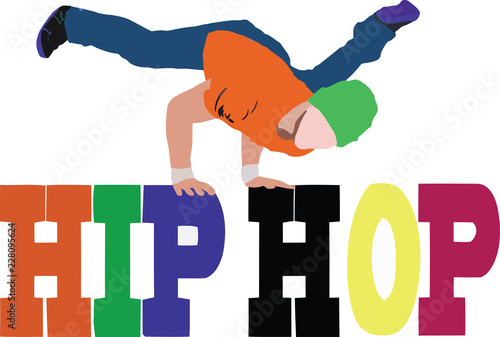hip hop ballo di strada ballerino su scritta 