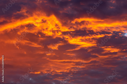 Orange Sunset Clouds © World Travel Photos