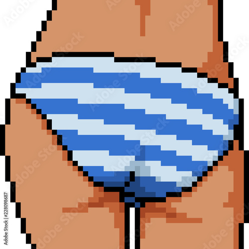 vector pixel art panty butt
