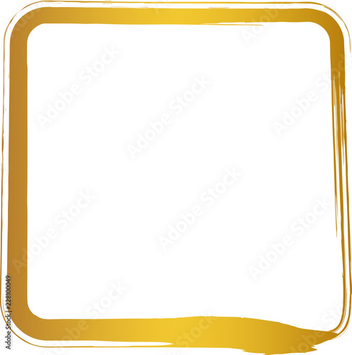 筆文字　四角　金
