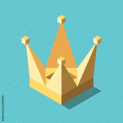 Isometric simple gold crown