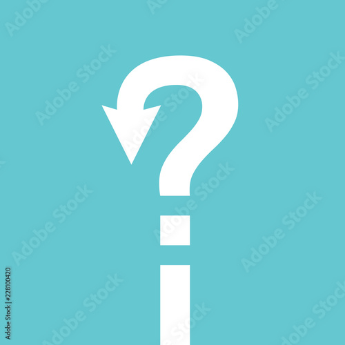 Question mark path, confusion