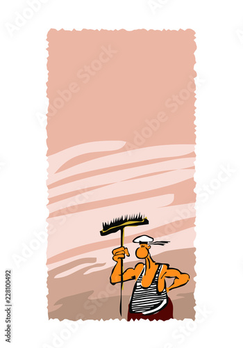 ship crew. cabin boy. vector illustration