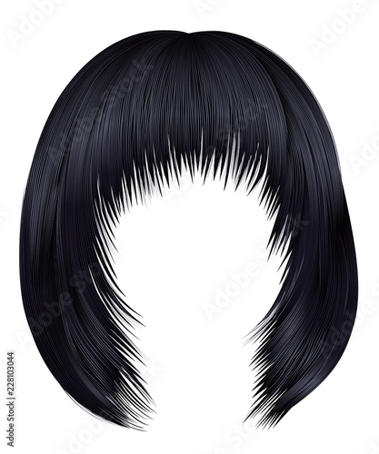 trendy hairs brunette black colors . kare fringe . beauty fashion