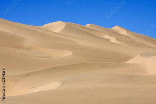 Dunes of the Namib desert, outside Walvis Bay, Namibia.