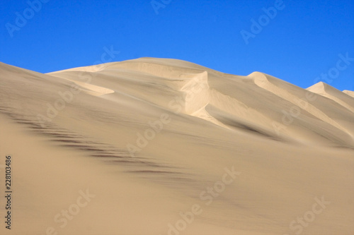 Dunes of the Namib desert  outside the town of Walvis Bay  Namibia.