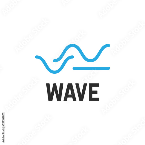 Swoosh Wave Logo Concept. Wave sound speech logo