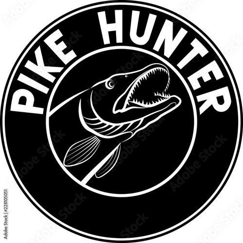 fishing badge with pike