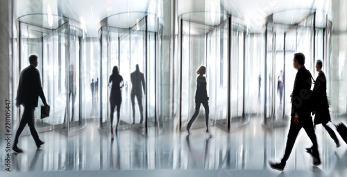 revolving door glass office