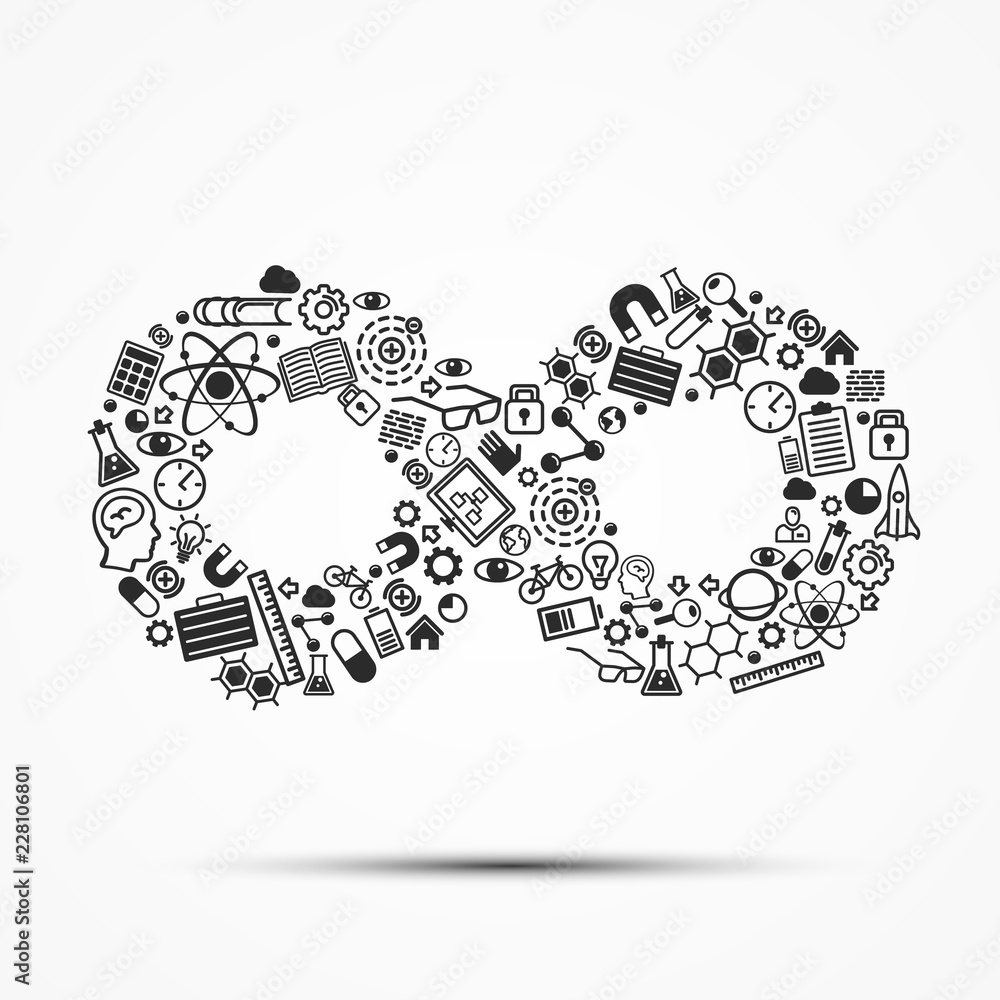 Gentleman suit on set of business icons. Vector illustration