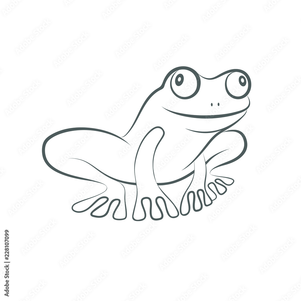 Icon frog. Flat symbol frog. Isolated sign frog on white background. Logo. Vector Illustration Icon frog. Flat symbol frog. Isolated sign frog on white background. Logo. Vector Illustration