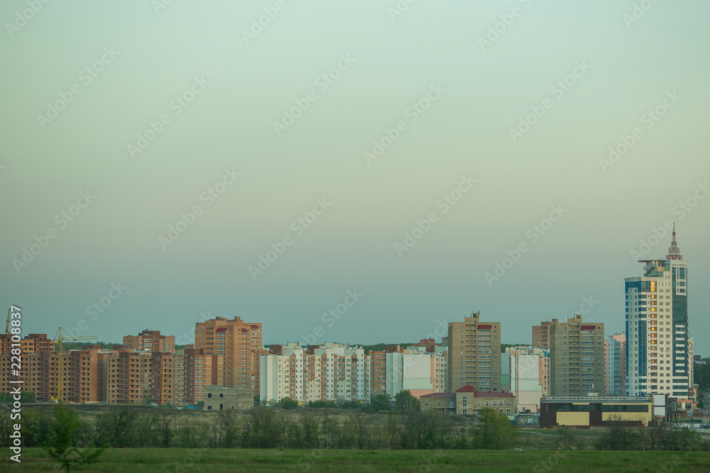 cityscape with greenery