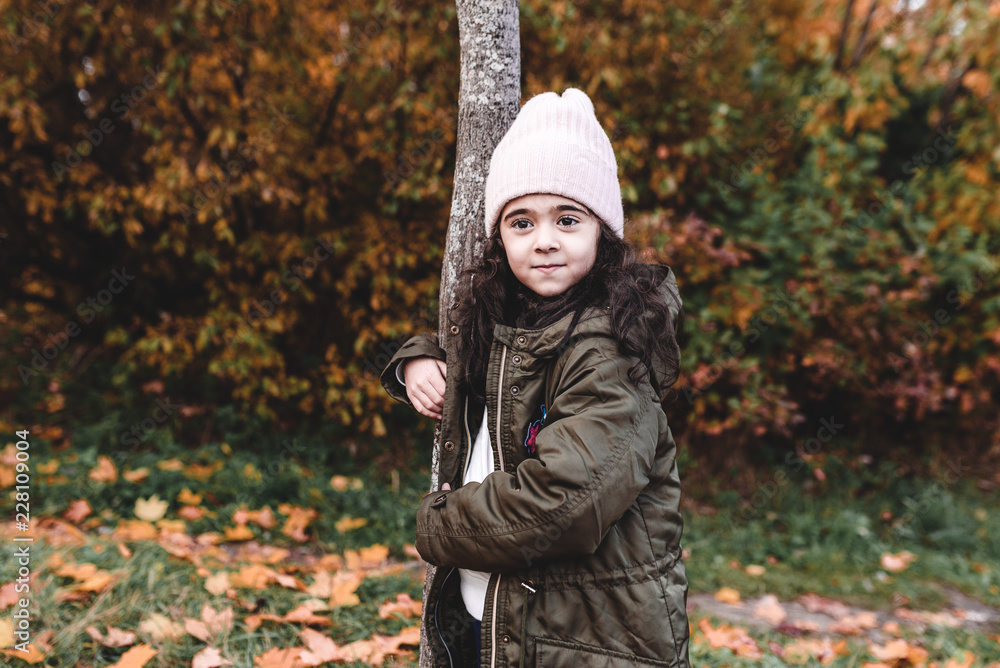 girl in autumn park girl in autumn park