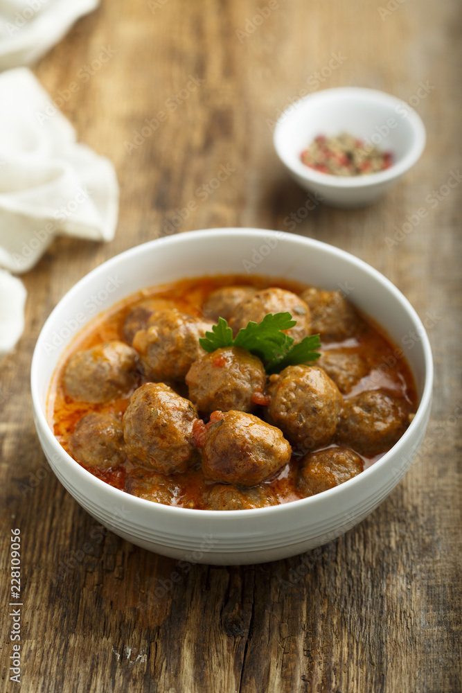 Homemade meatballs with tomato sauce Homemade meatballs with tomato sauce