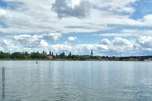 river and blue sky Mainz