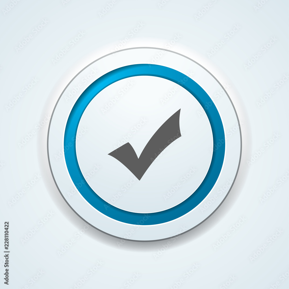 Checkmark button illustration Checkmark button illustration