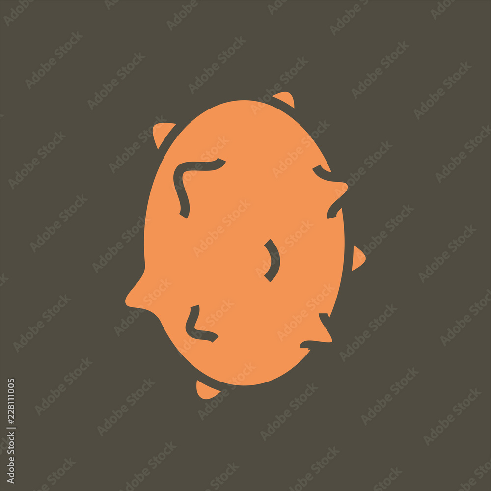 Silhouette icon kiwano