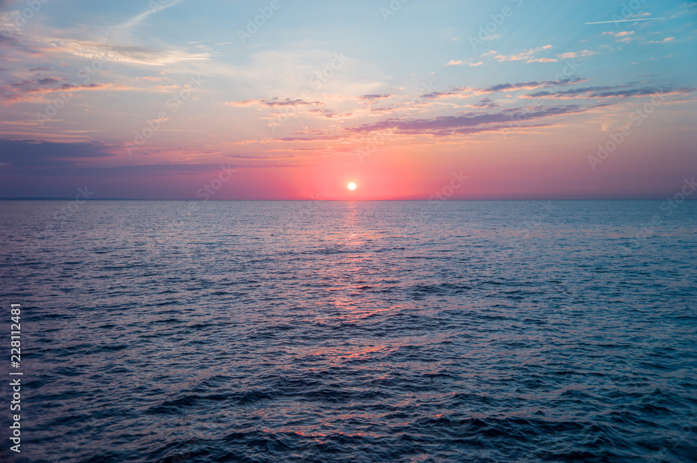 beautiful sea sunset.