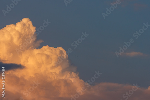 Clouds in the evening sky. Sunset Close-up © Roman
